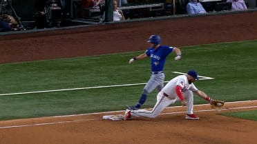 Marcus Semien throws out Ernie Clement after review